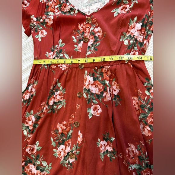 Mini Challis button front floral dress - Picture 5 of 6